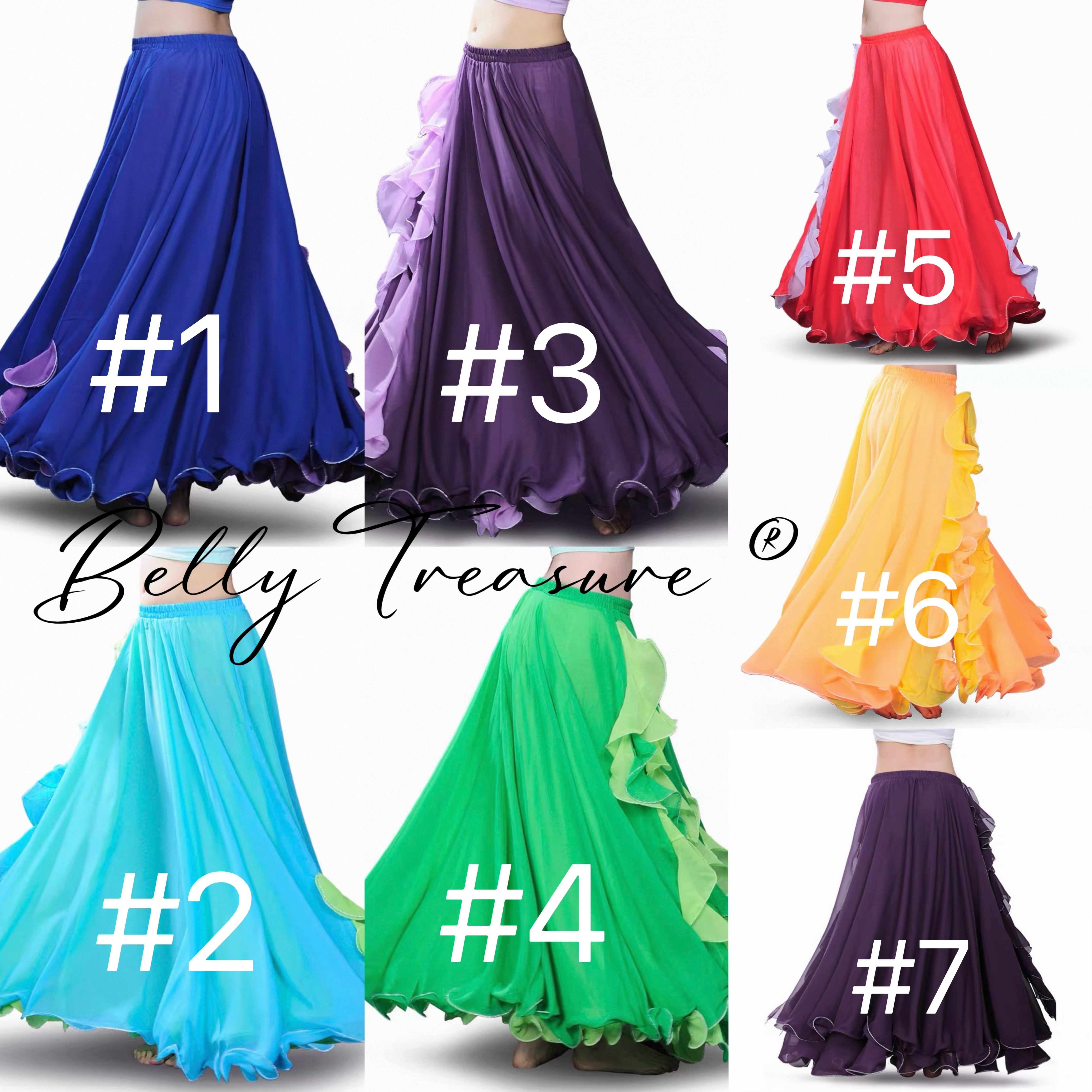 シフォンスカート 3カラー HJ 6011-2 202304 | Belly Treasure®︎
