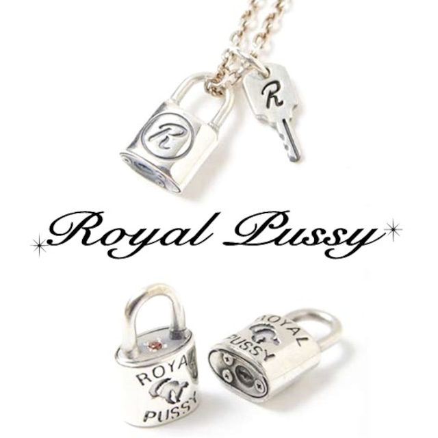 ROYAL PUSSY / ロイヤルプッシー「RP PADLOCK CHAIN」ネックレス ペンダント 南京錠 パドロックチェーン シドネックチェーン シルバー925 レディース メンズ  ロック パンク バンド 40cm 45cm ギフト アクセサリー 川村カオリ ギフト ラッピング無料 ステージ衣装 Rogia