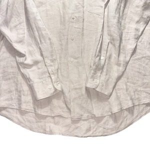 PERRY ELLIS “絣” linen shirt