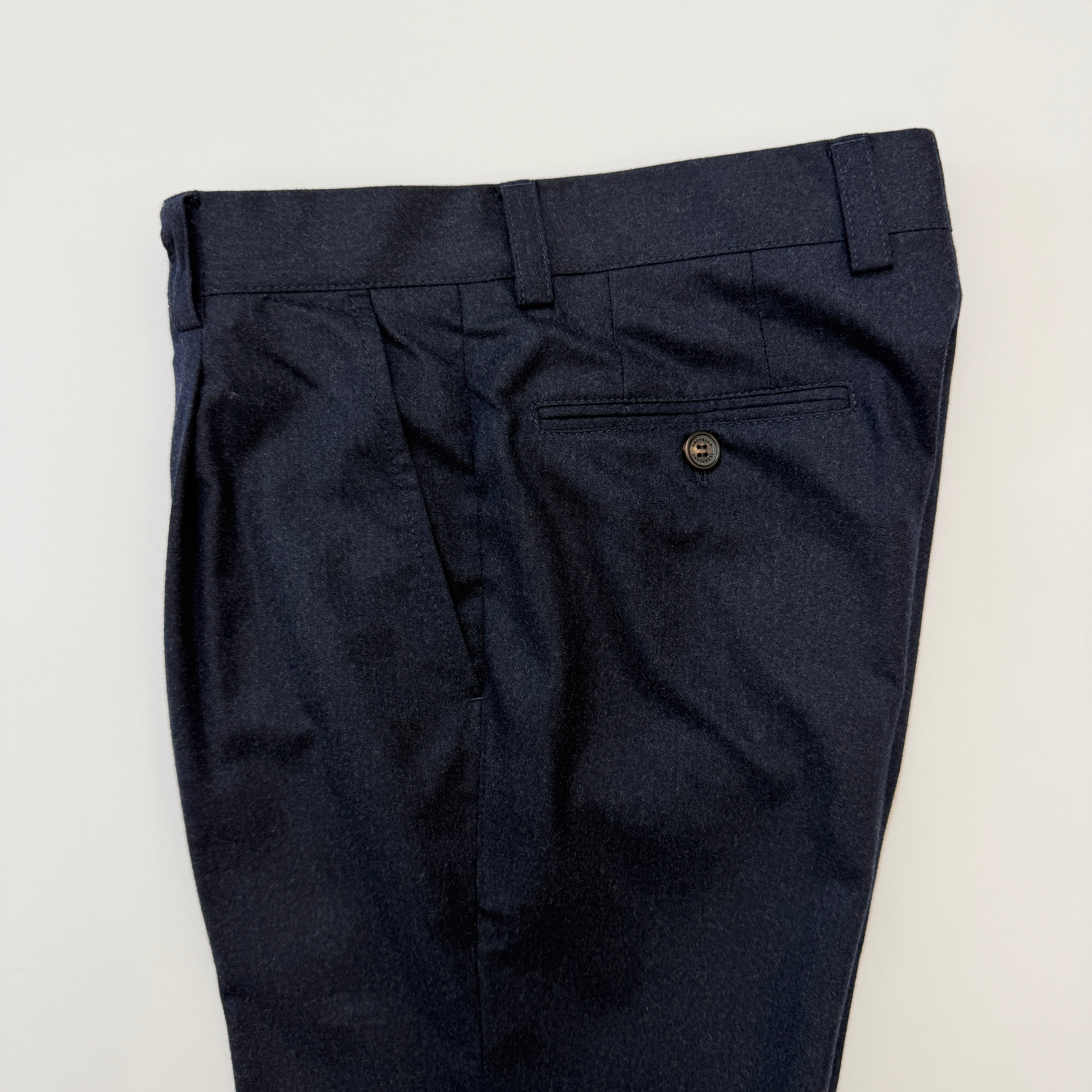 Brunello Cucinelli Suit Wool Navy 44 | ASSET VINTAGE アセット