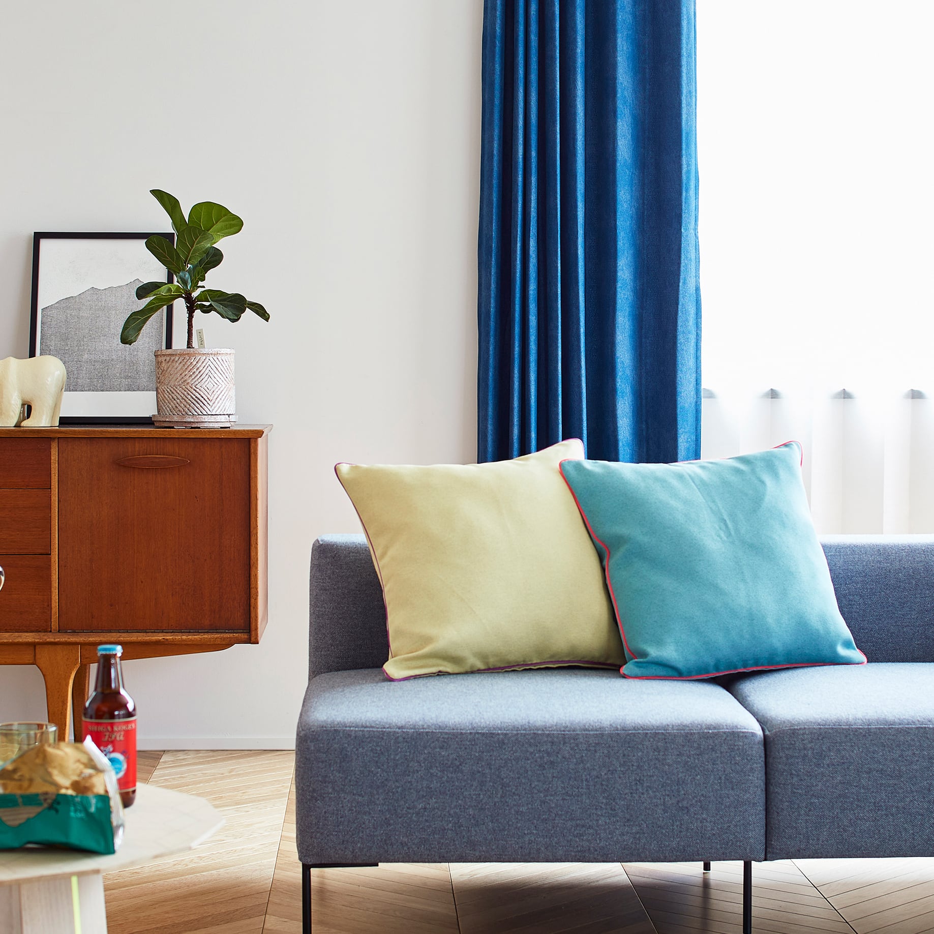 パイピング クッション カバー 