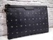美品★JIMMY CHOO ジミーチュウ DEREK デレク A4対応 マルチ☆スタッズ クラッチ バッグ ドキュメント ケース 黒★ 使い勝手の良いサイズ感