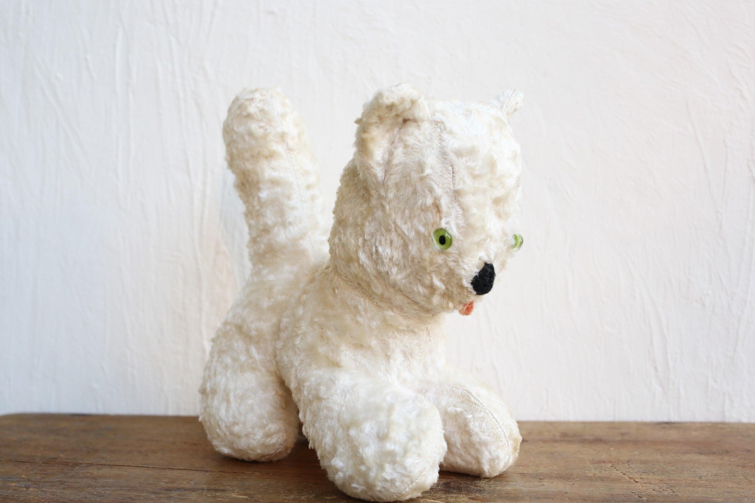 フランス アンティーク ヴィンテージ ネコのぬいぐるみ N-01796