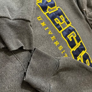 【champion】カレッジ レジス大学 REGIS UNIVERSITY スウェット パーカー フーディー 刺繍ロゴ  S チャンピオン US古着