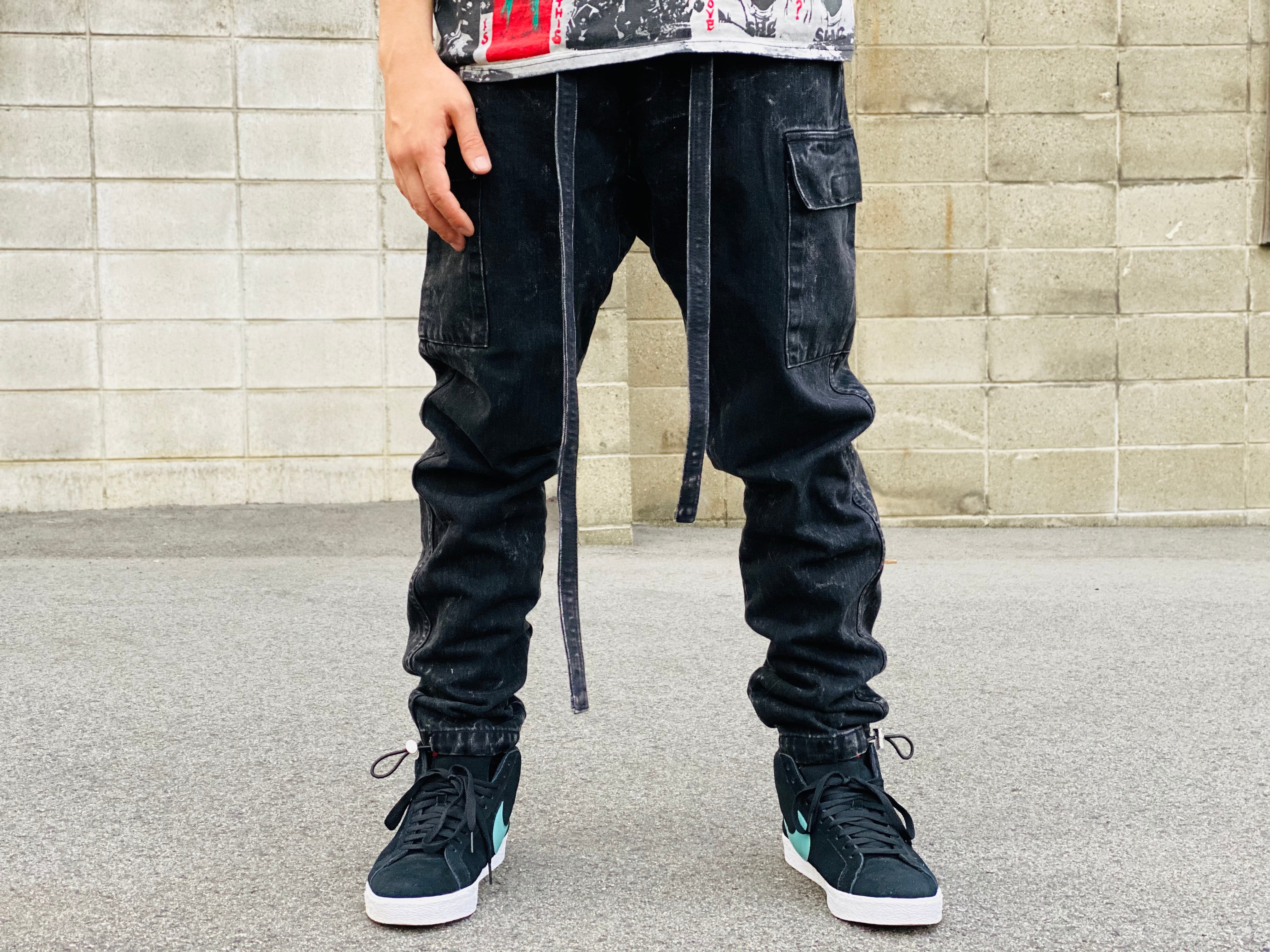 FEAR OF GOD SIXTH COLLECTION DENIM CARGO PANT BLACK SMALL
