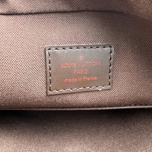 LOUIS VUITTON ルイヴィトン ダミエ トロターボブール  レザー ショルダーバッグ ブラウン A-9978