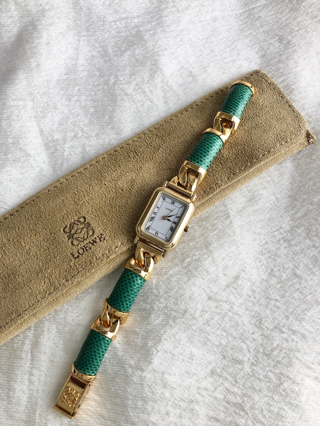 LOEWE ロエベ バックパック グリーン アナグラム ナッパレザー リュック vintage ヴィンテージ オールド vmjtjf