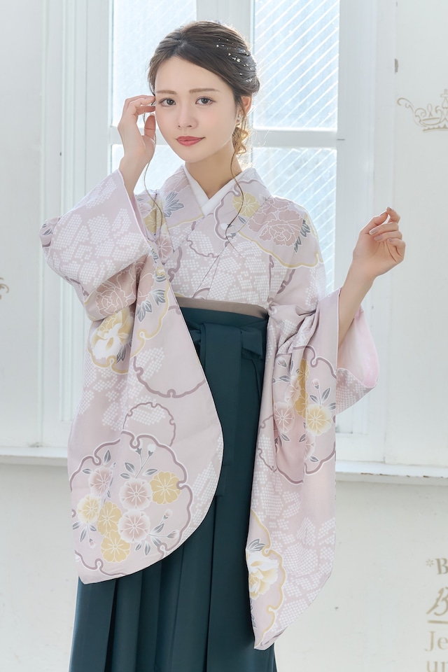 袴4点SET京の花散らし(ピンク)⑥MGR