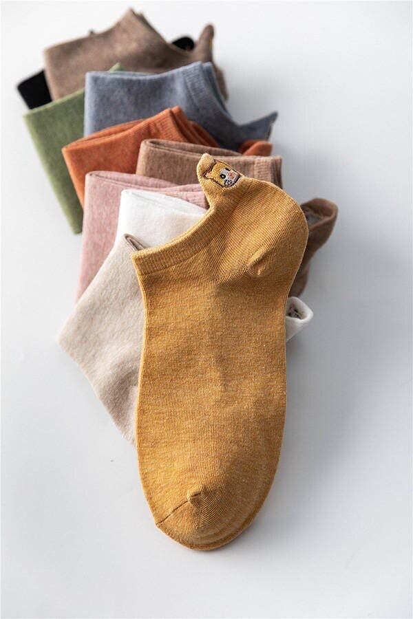 かかと猫さん靴下10色組セット