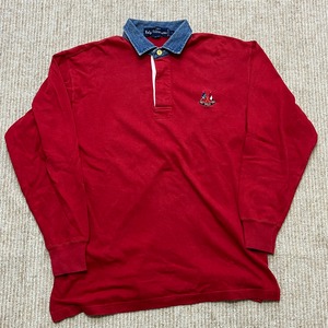 #RALPH LAUREN CROSS FLAG RUGBY SHIRT 1990'S OLD