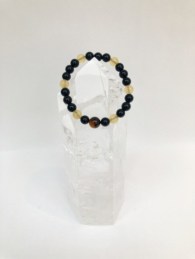 モリオン・オレンジカルサイト・タイガーアイ 　17㎝　＝邪気払い、前向きな活力を高め、仕事運と金運を掴み取る＝　13-37-1