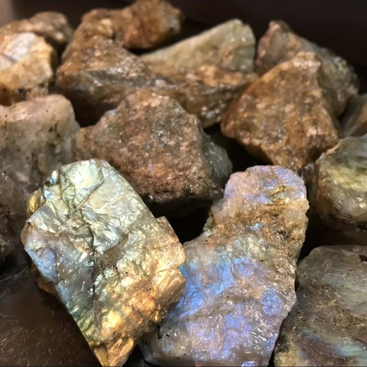 ラブラドライト 天然石 天然 クリスタル 50g ブルー 置物 オブジェ