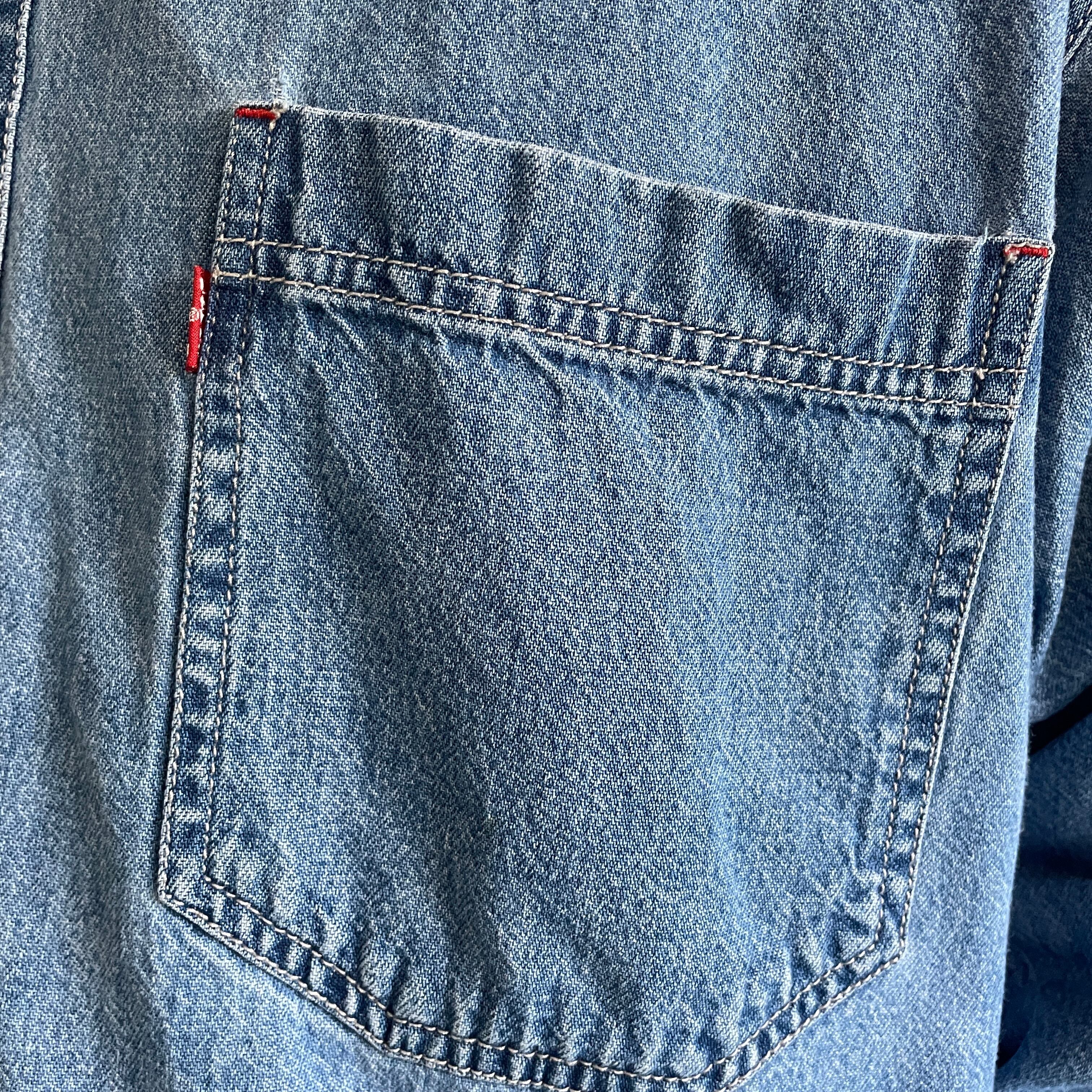 90年代 リーバイス Levi's リーバイス 長袖 デニムシャツ メンズL 古着