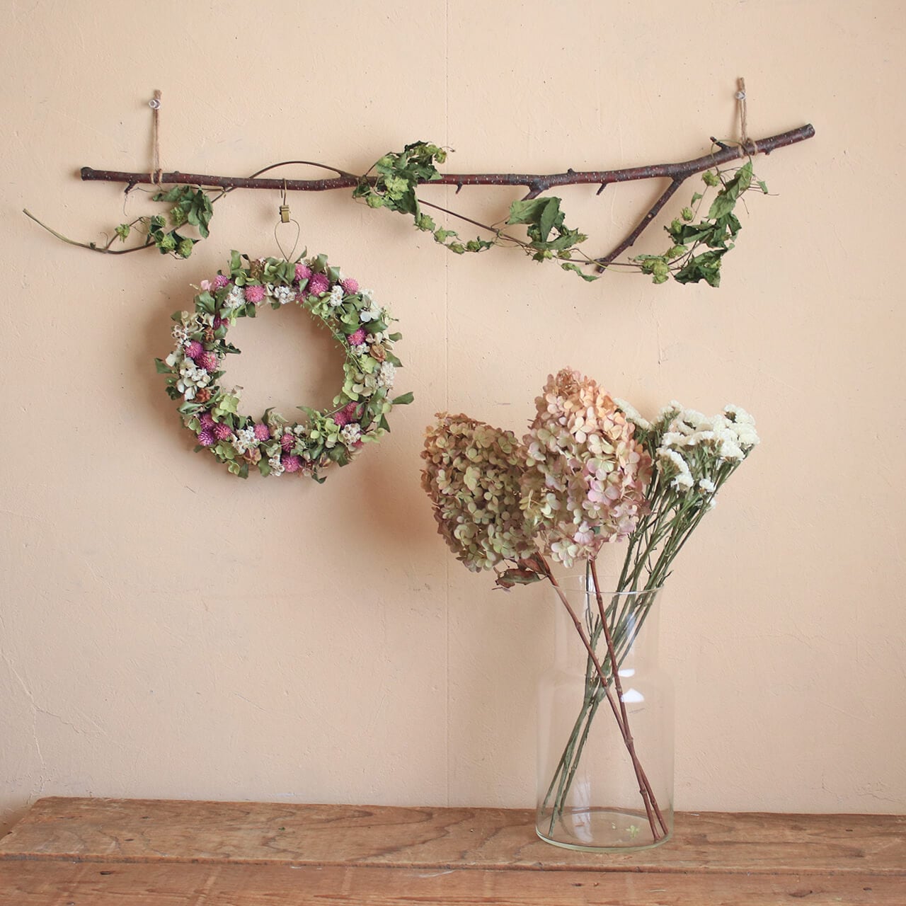 北海道 富良野産】白樺の枝 ロング ブラウン 70～80cm 【3本セット