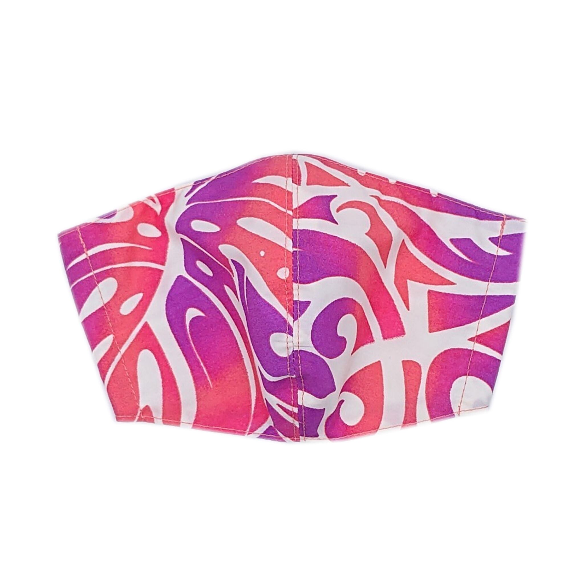 ハワイアン布マスクm111ピンクグラデーションタパ