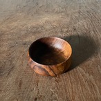 木製 お皿/チーク　
M(直径約12cm x 高さ約4.2cm)