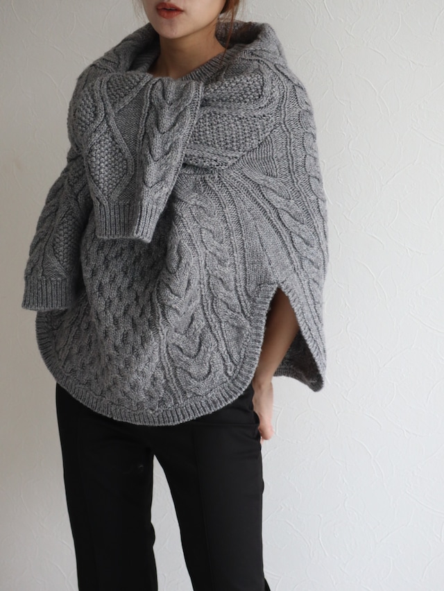 2way round hem knit (gray)