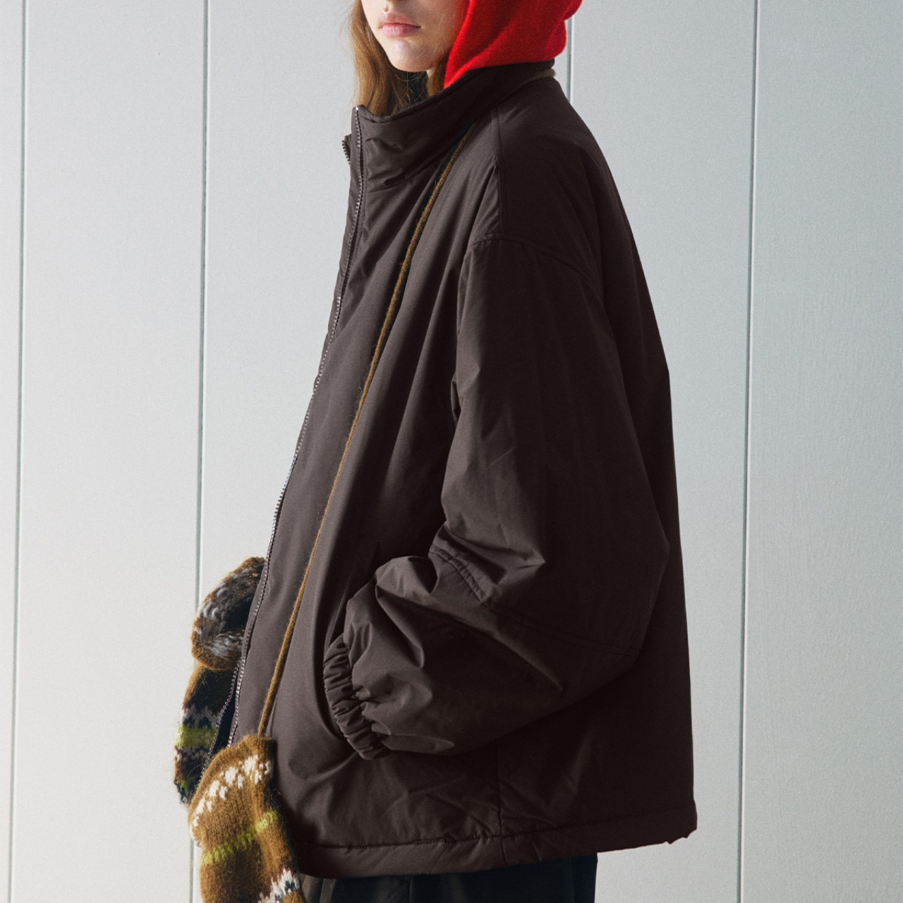 Minimal Zip-Up Short Jacket T3731