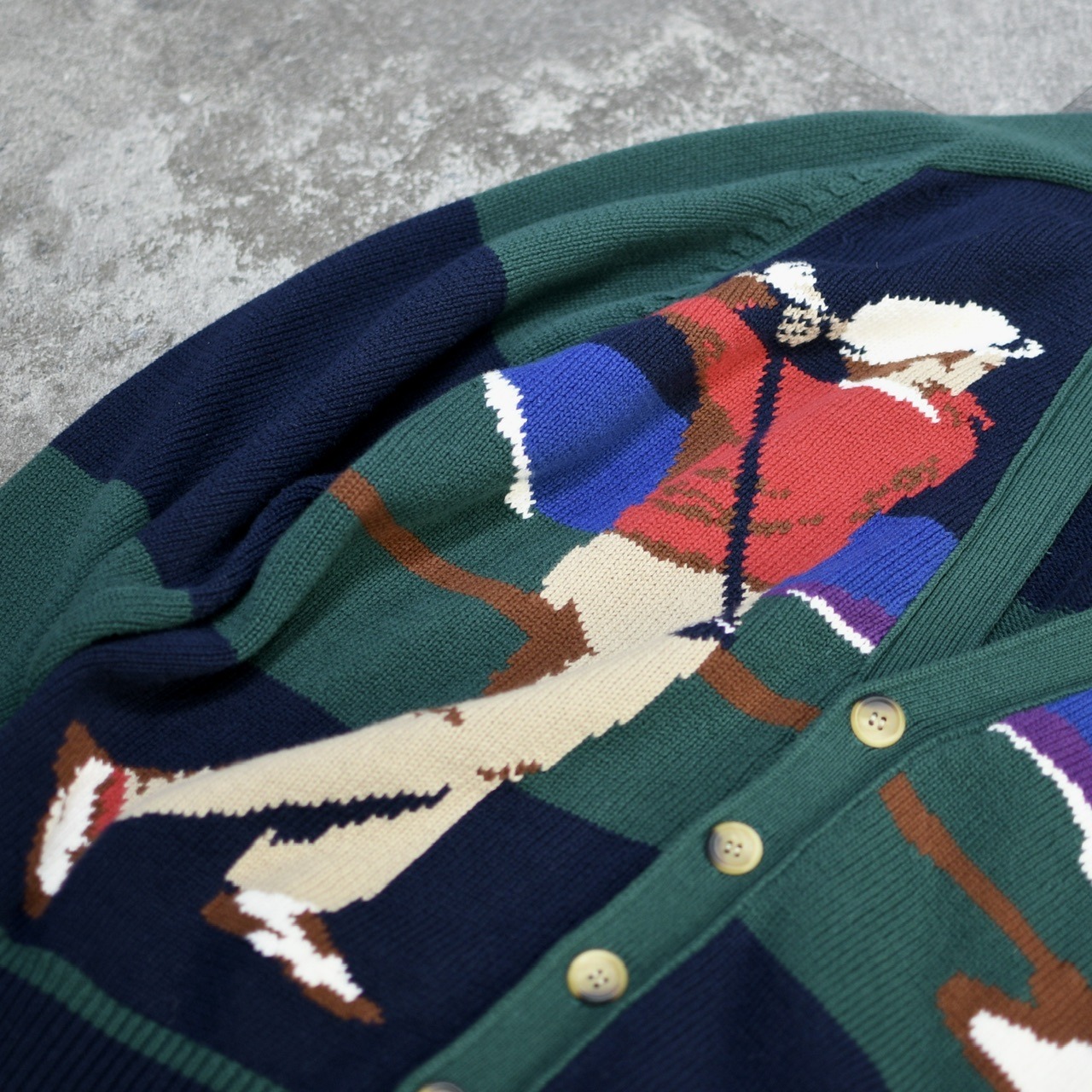 Hathaway golf design hand cardigan