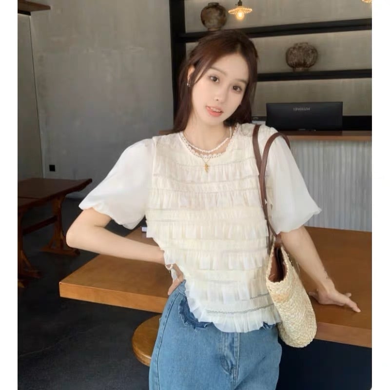 清楚系フリルトップス G105CT0038