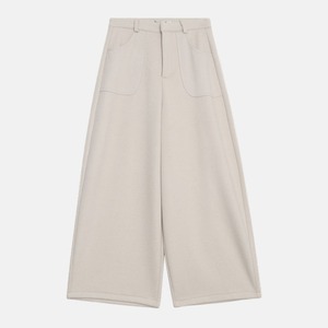patch-pocket wide full-length pants　J00340