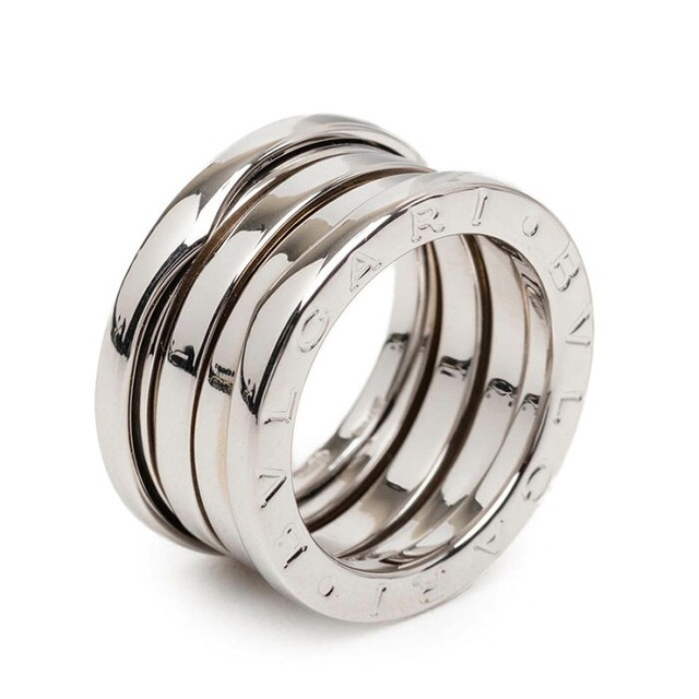 ブルガリ ビーゼロワン リング 指輪 #47 K18WG ホワイトゴールド 750 レディース BVLGARI 【中古】