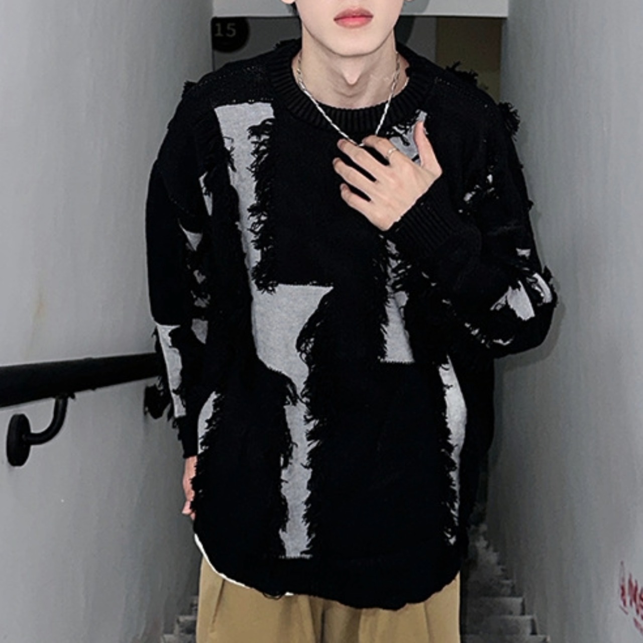 Contrast Crewneck Top TB2570・画像2