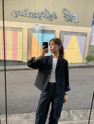 [LIFFEY] mono merino wool jacket (即納)