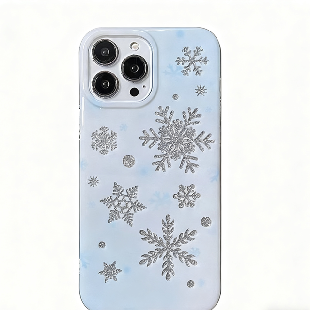 Christmas冬の雪花iPhoneケース