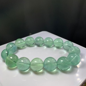 b168 大玉✩爽やかミントグリーンフローライトブレスレット