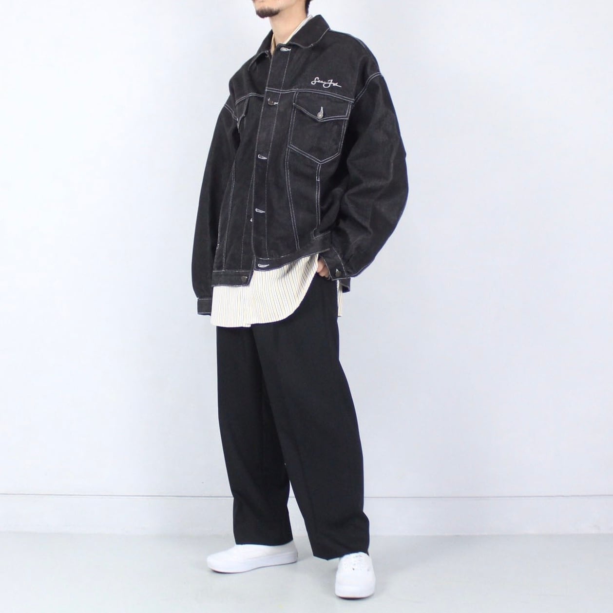 美品 90s Sean John ブラックデニムジャケット 希少L - ジャケット