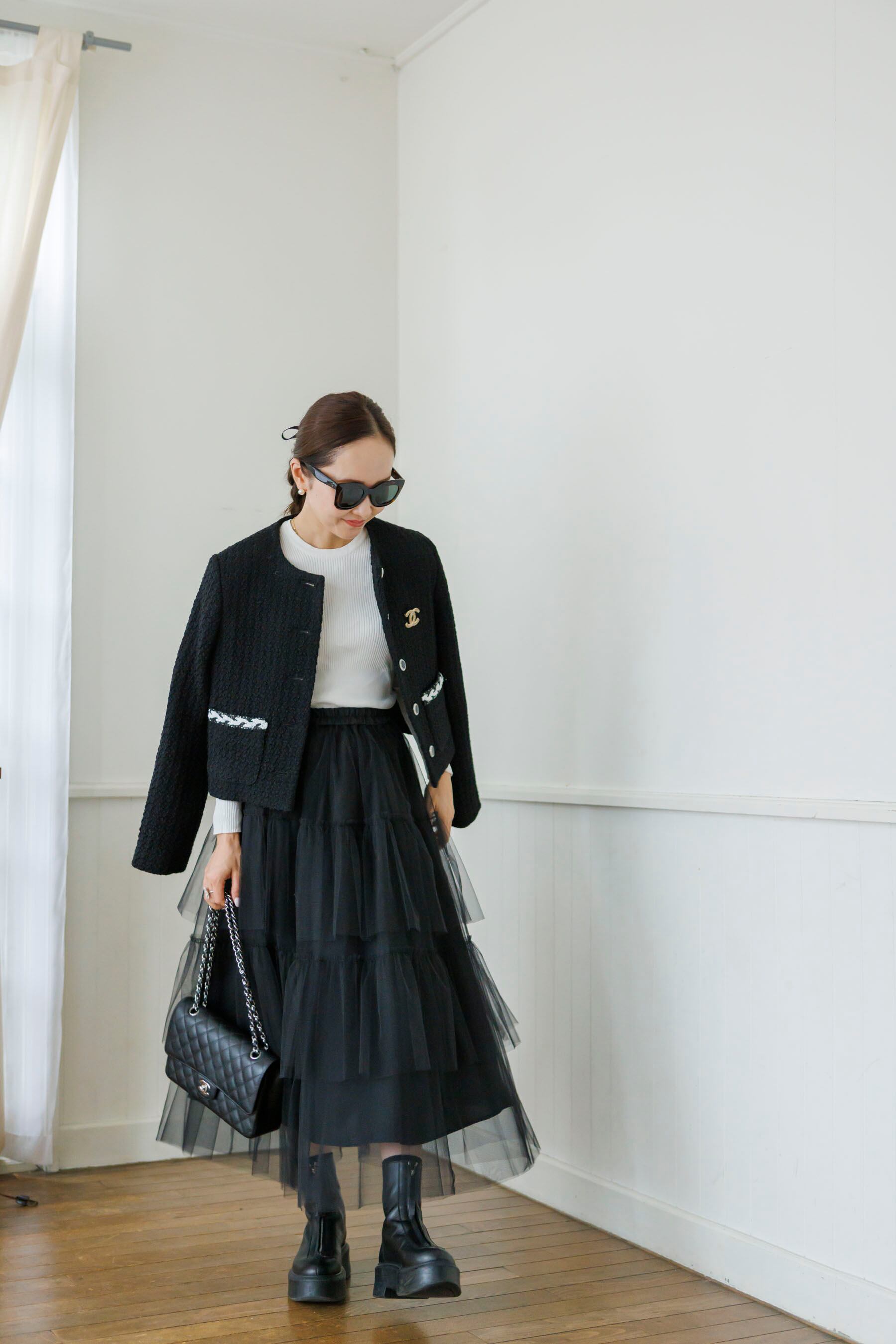 12/6(FRI)21:00ーBlack tweed blade jacket 即納 | Bluelea