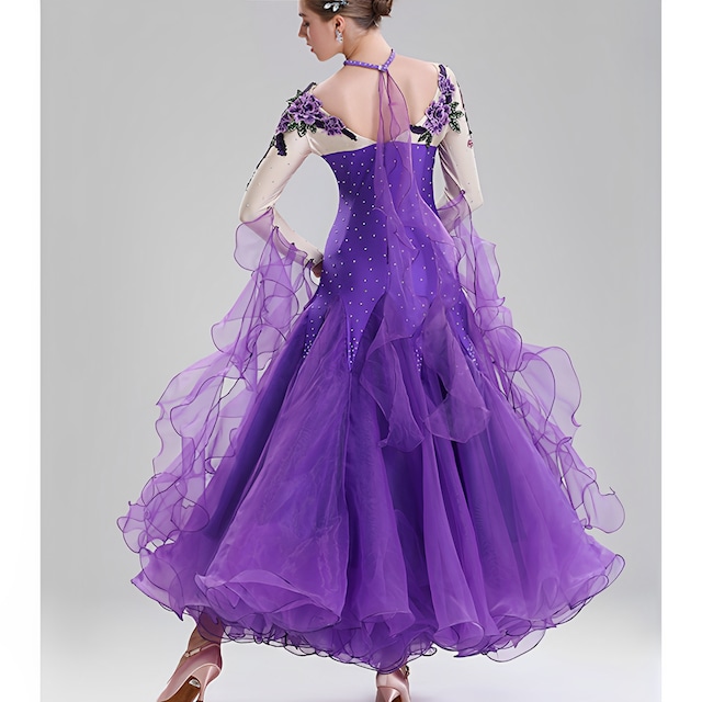 エレガンス・フラワーモチーフ ボールルームドレス ds0243