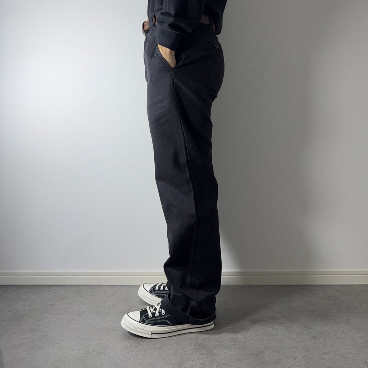 90s Dickies 874 work pants "made in USA" black W32L32相当 古着 - 18