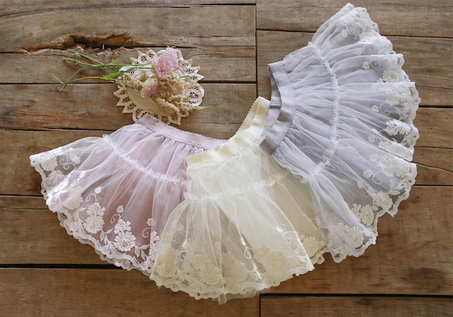 《ラスト1》《即納》《flo》lace tulle skirt pants