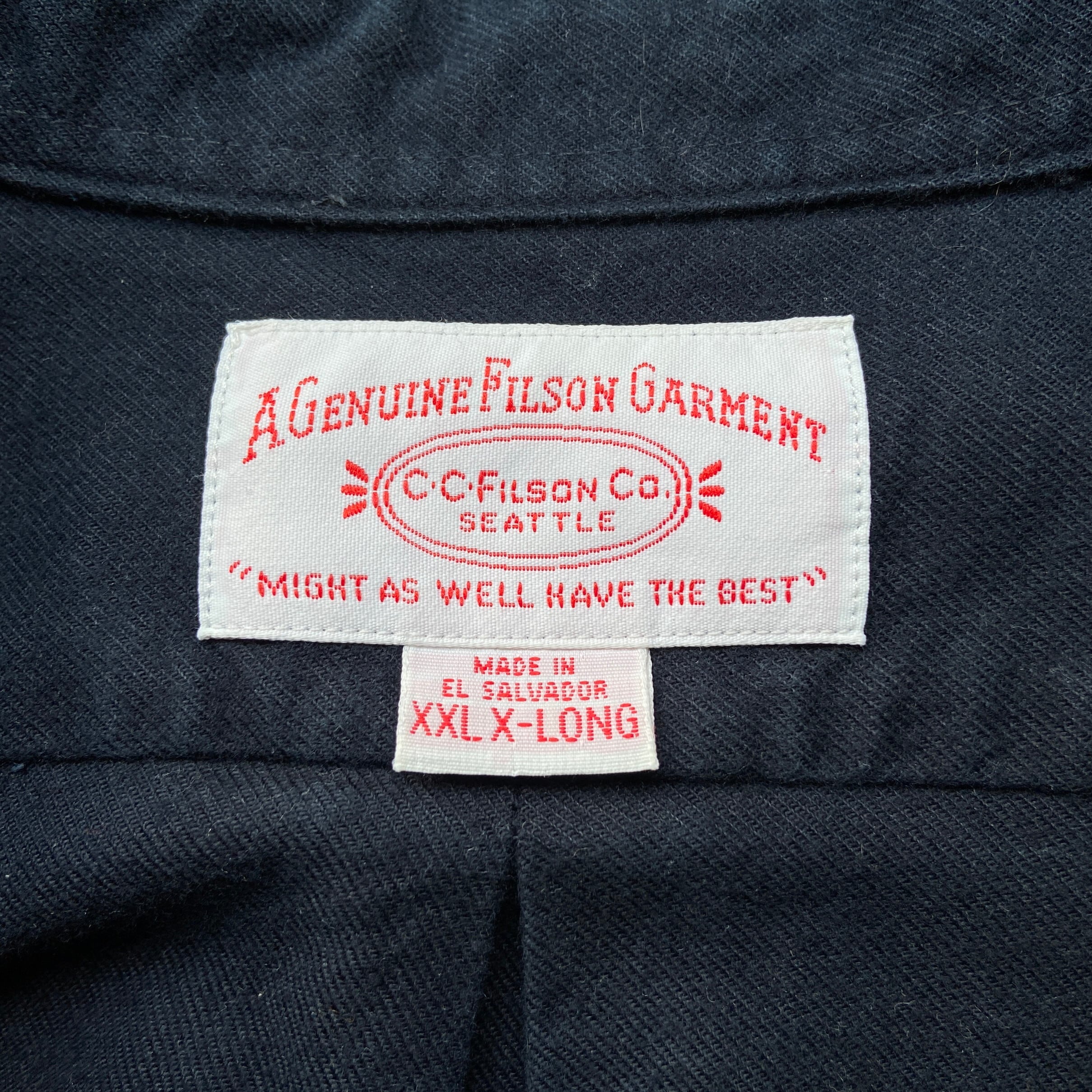 ビッグサイズ 90年代 FILSON フィルソン 復刻タグ 刺繍 長袖 サファリ