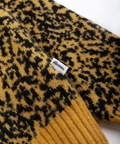 【#Re:room】LEOPARD JACQUARD BIG CARDIGAN［REK133］