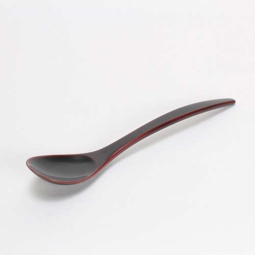 038-粥スプーン　溜塗