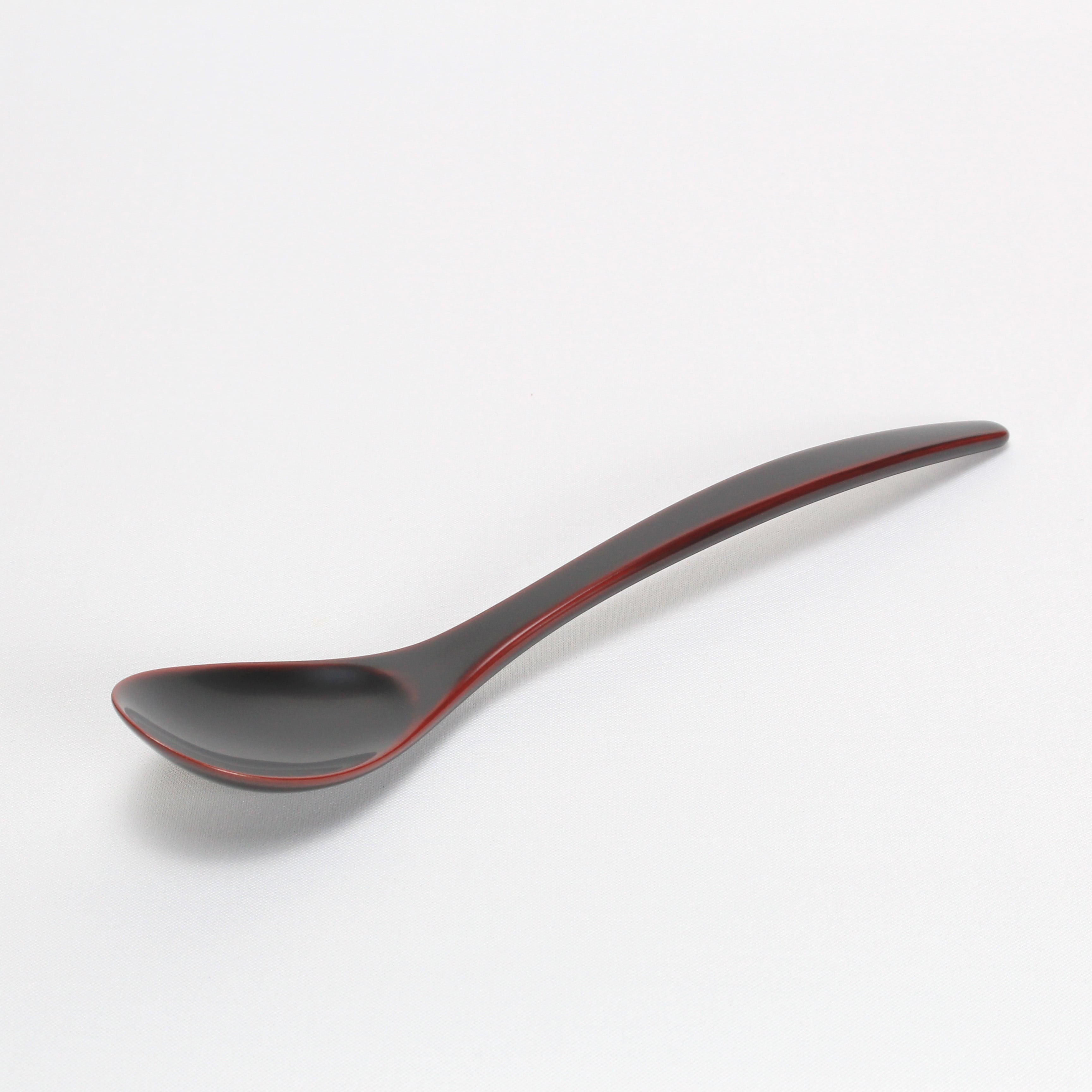 038-粥スプーン 溜塗