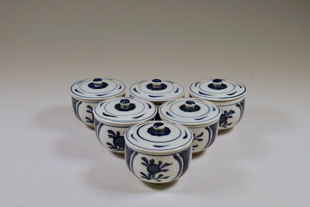 三国丹祐 京焼 清水焼 南京写し 蓋付茶碗 京都の陶芸家 師は二代