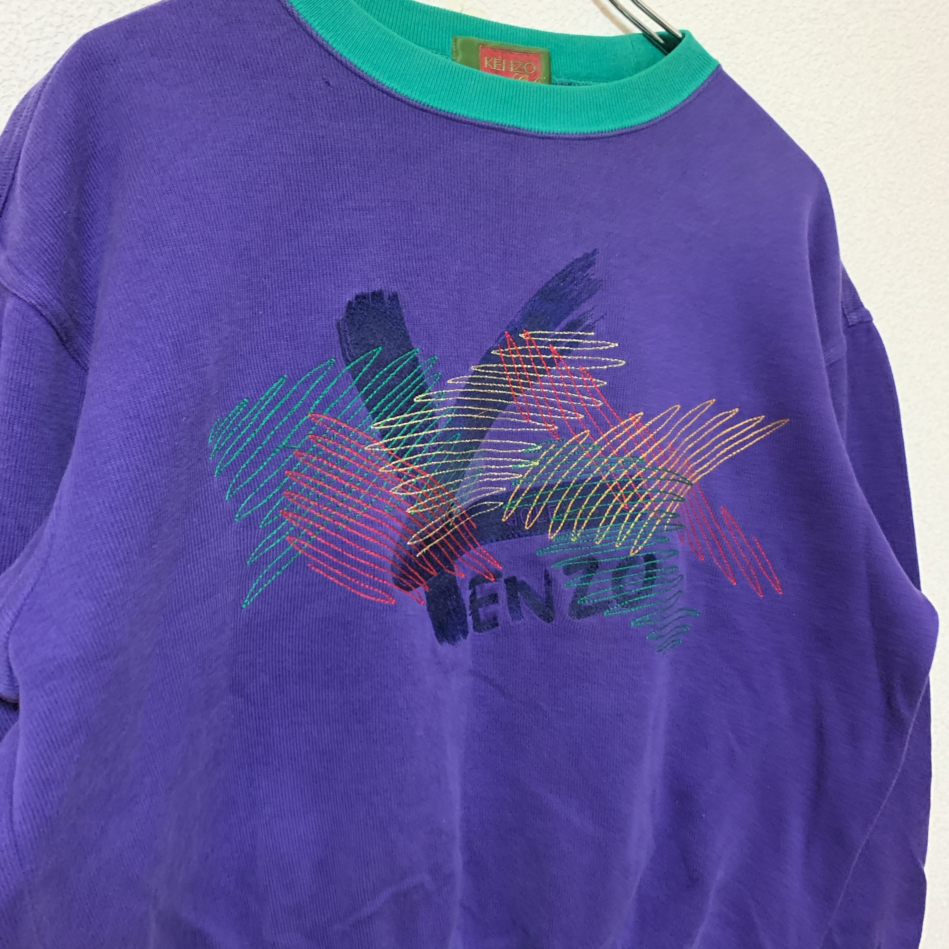 KENZO/ショート丈/スウェット/トレーナー/tops/刺繍デザイン/size 1