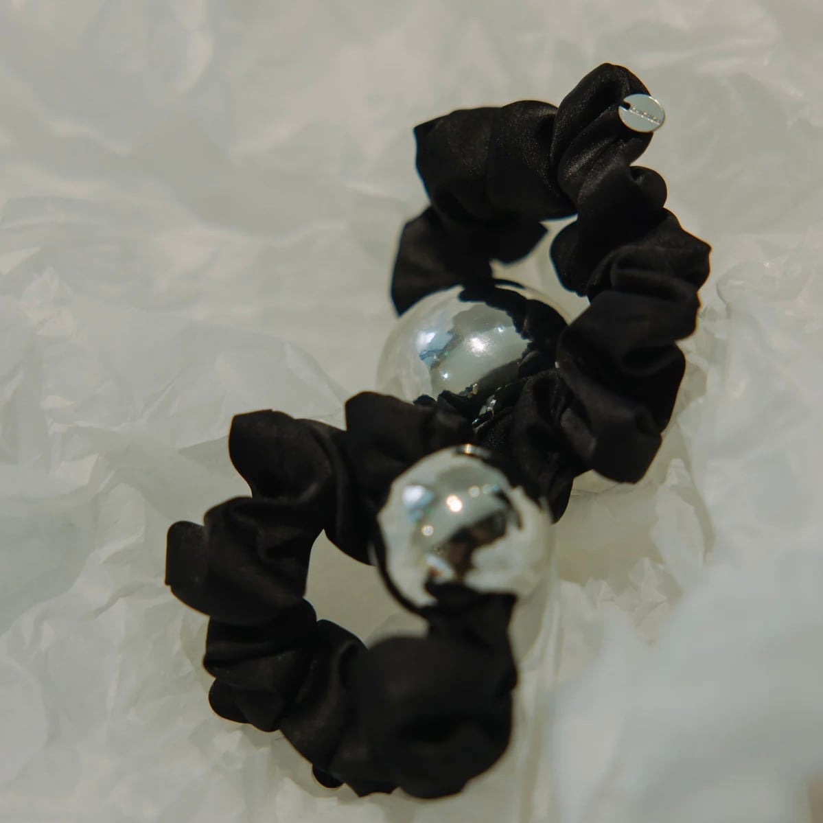 【 CHIGNON 】メタルボールシュシュセット(SILVER)