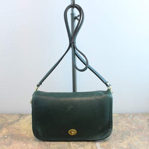 .OLD COACH TURN LOCK LEATHER SHOULDER BAG MADE IN USA/オールドコーチターンロックレザーショルダーバッグ 2000000033822