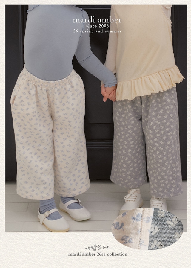 【取寄】mardi amber|flo sweat pants|フロスウェットパンツ|S-2XL|kids|26 spring