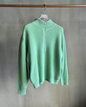 RL【cashmere half zip knit -KIWI-】