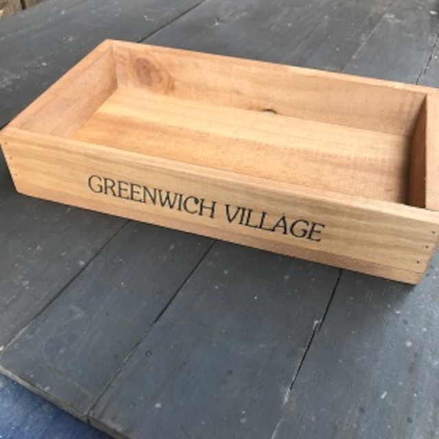 木箱　小物入れ　シルクスクリーン印刷　小箱  グリニッジヴィレッジ