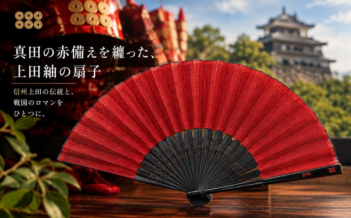 りんご　扇子 赤備えの扇子 | 小岩井紬工房 オンラインストア