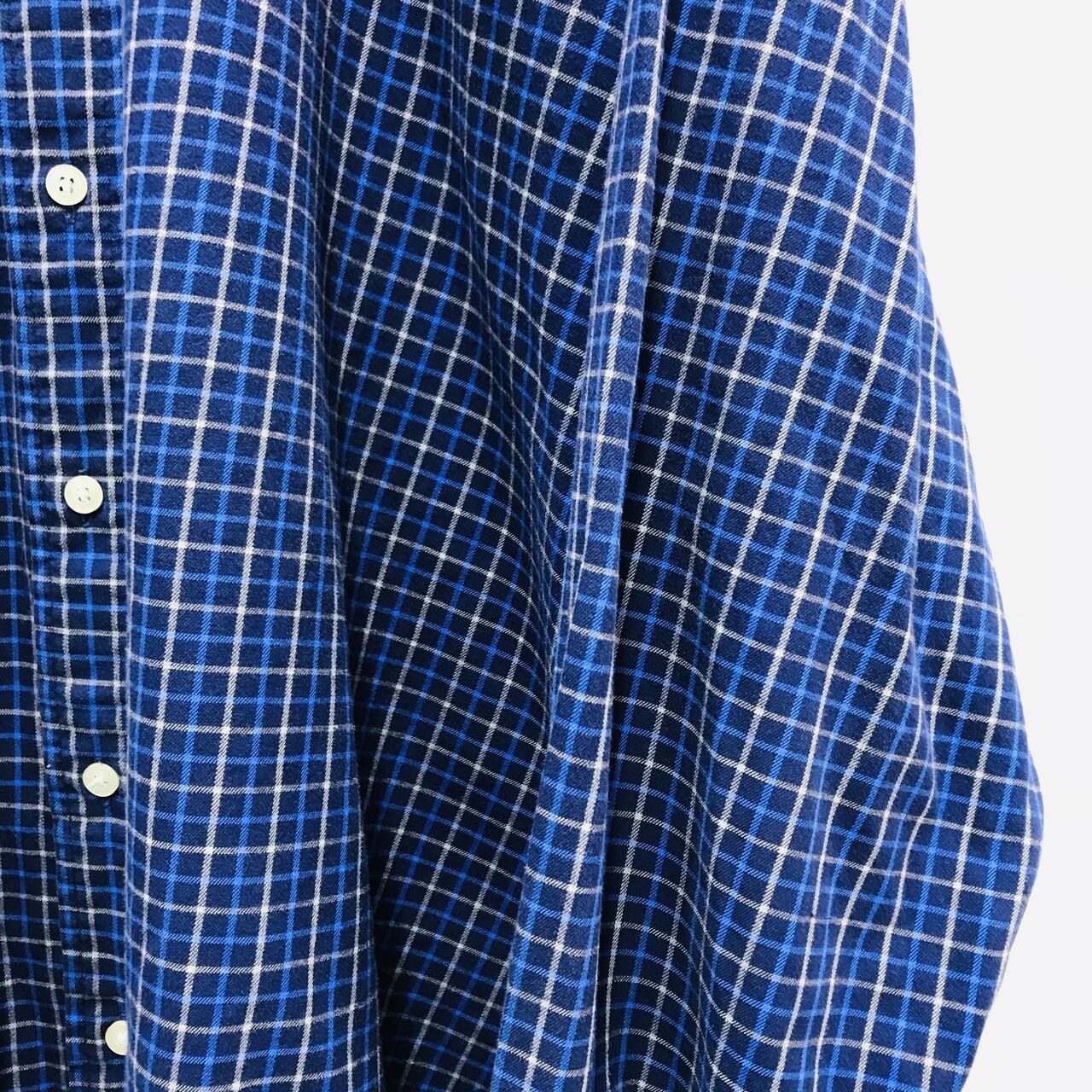 ラルフローレンゴルフ Ralph Lauren Golf SHIRTS TILDEN コットン長袖 チェックシャツ コットンボタンダウン ワンポイント  ロゴ 刺繍 旧タグ US-L サイズ ブルー