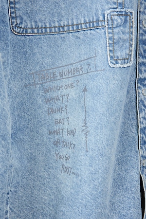 アウラアイラ AULA AILA GRAFFITI DENIM SHIRT