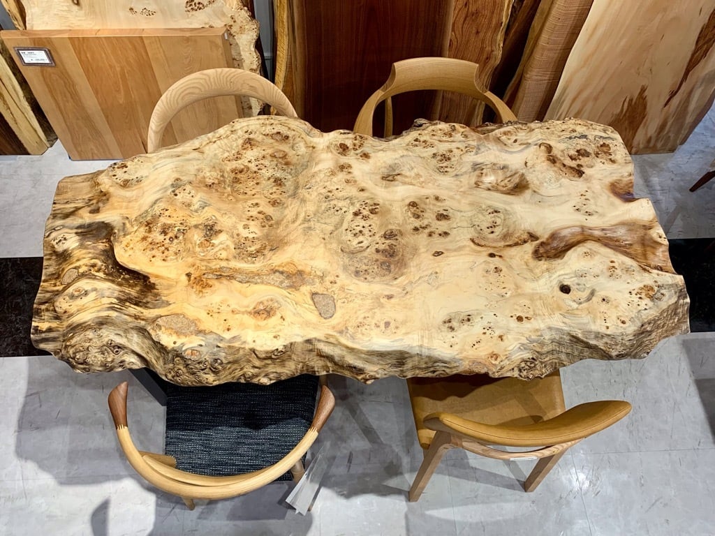 ポプラ瘤_1800×800-940×65_浅草本店_テーブル天板/一枚板 221752
